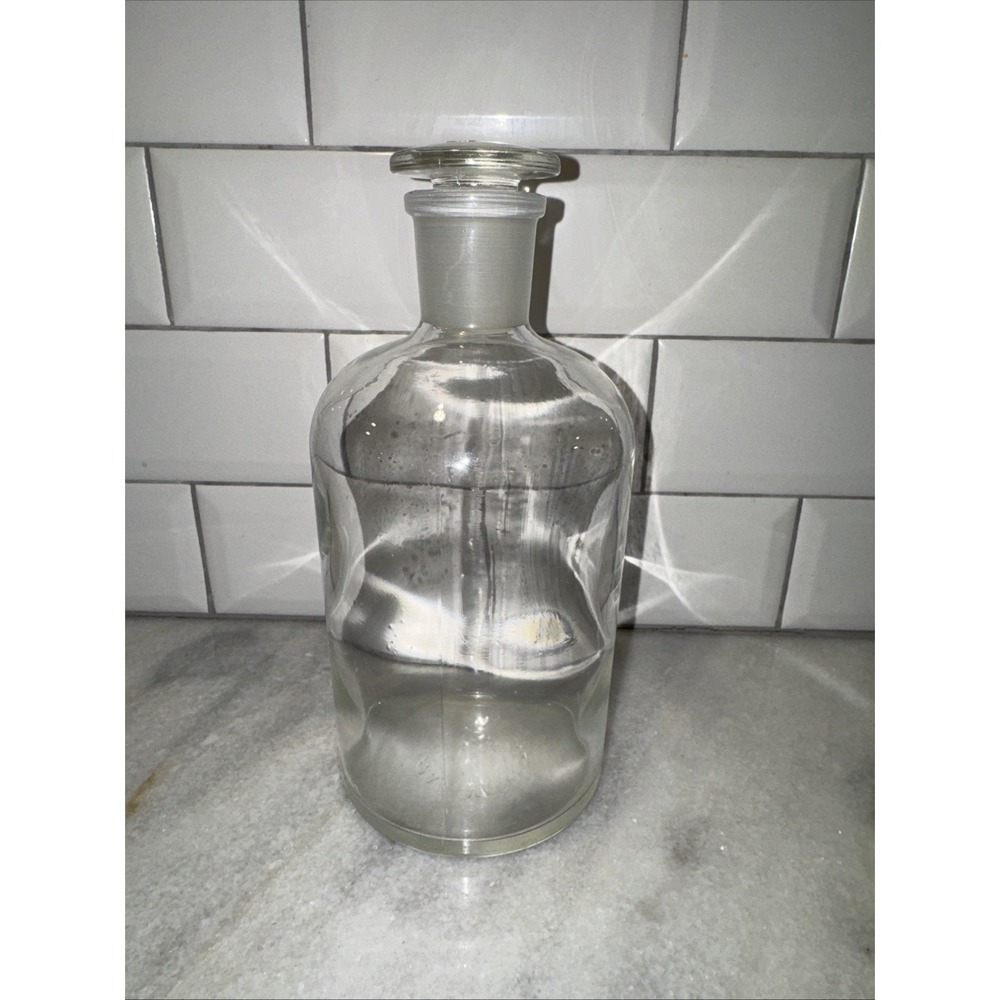 PYREX CORNING ReagentChemical Apothecary Glass BOTTLE 32oz  With STOPPER GW993